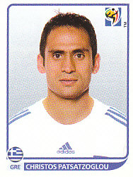 Christos Patsatzoglou Greece samolepka Panini World Cup 2010 #169